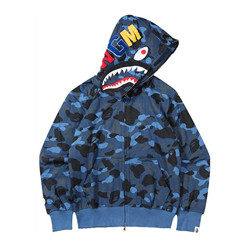 Color Camo Shark Full Zip Hoodie